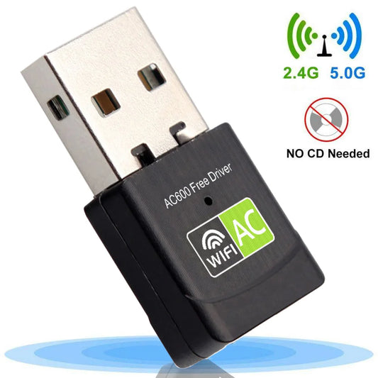 600Mbps Dual-band WiFi Adapter USB Antenna 2.4g 5GHz USB Wifi Adapter Wireless Network Card Adaptador Wifi