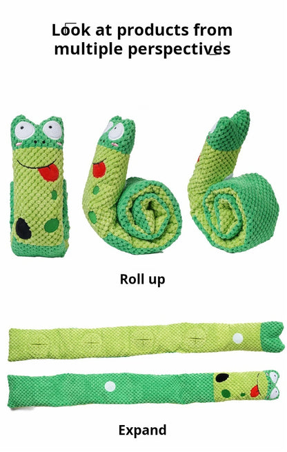 Dog Puzzle Toy Plush Sound Toys Foldable Snail Sniffing Interactive Squeak Food Molar Dog Pet Toy Supplies for Foraging Training