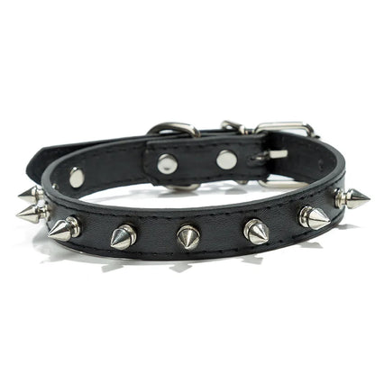 Leather Dog Cat Collar Spiked Studded Puppy Pet Necklace for Small Medium Large Dogs Cats Neck Strap Pet Products Accessories