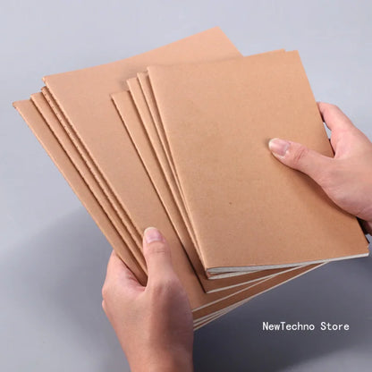 A5/B5/A4 Notebook Kraft Paper Grid Sketchbook Lined Planner Notepad Portable Blank Notebook Simple Daily Diary Book