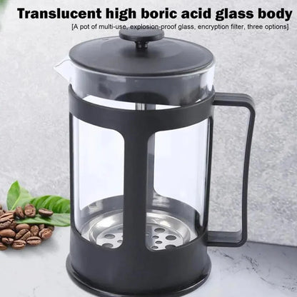 Stainless Steel Tea and Coffee Brewer with Filter Heat-Resistant Anti-Rust Multifunctional with Handle for Making Coffee