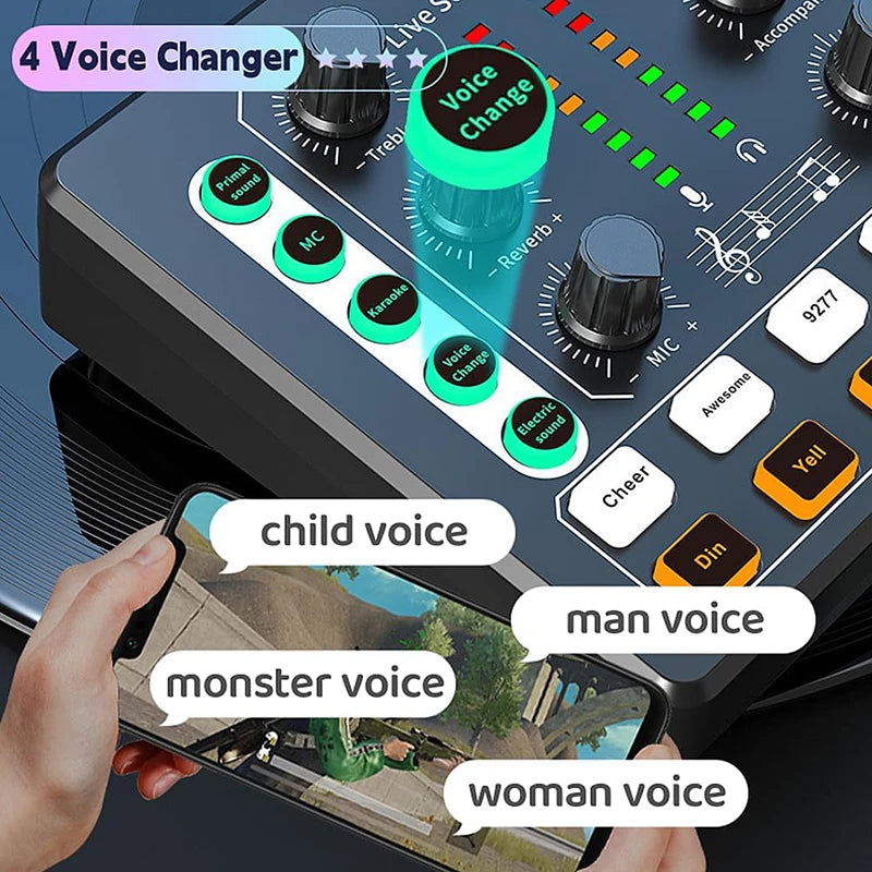 BM-800 Recording Studio Package with Voice Changer,Live Sound Card - Audio Interface for Live Streaming YouTube TikTok