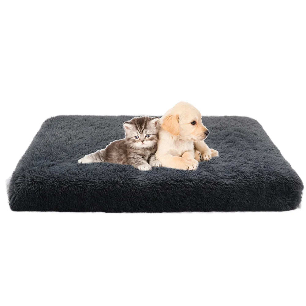 Removable Plush Super Soft Dog Cat Pet Bed Mat Medium Large Calming Cushion Cleaning Puppy