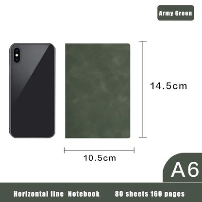 A5/A6 Notebook Thickened Business Pu Notepad Sheepskin Student Notebook Lined Daily Notebook 160Pages/240pages