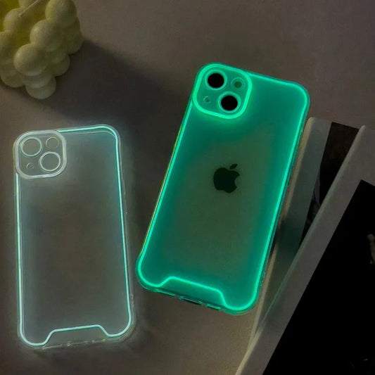 Luxury Night Light Luminous Clear Phone Case for iPhone 15 Plus 11 12 13 14 Pro Max 15 Pro Max Soft Silicone Back Cover Shell