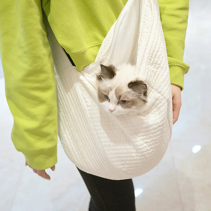 Portable Pet Bag Comfort Breathable cat One Shoulder Bag Outdoor Travel dog Crossbody Bags cat Canvas Sling Carrier pet Supplies