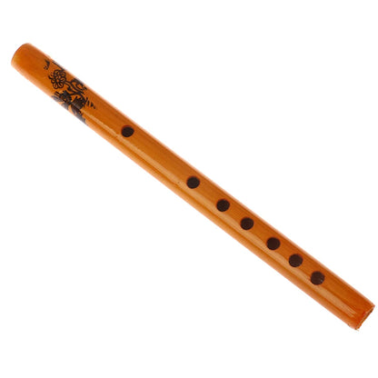 1Pc Chinese Traditional 6 Holes Bamboo Flute Vertical Flute Clarinet Student Musical Instrument Wooden Color Flute For Beginner