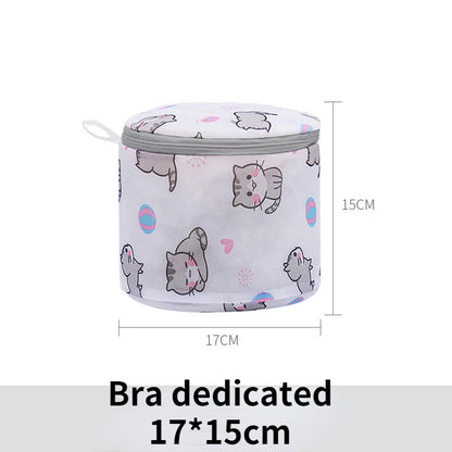 Laundry Bag Dirty Clothes Wash Mesh Bag Clothing Care Protection Washing Net Filter Bra Underware Cat Laundry Pouch with Zipper