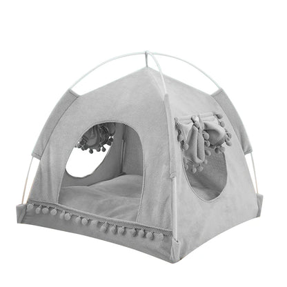 Cat Tent Bed Pet Products The General Teepee Closed Cozy Hammock with Floors Cat House Pet Small Dog House Accessories Products