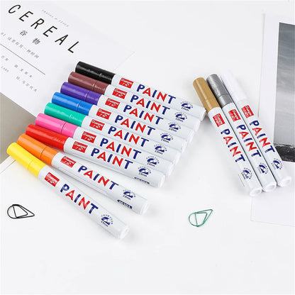 Paint Permanent Marker Pen Painting Oily Stationery Pen Waterproof Lasting White Markers Tire Tread Rubber Fabric Paint Marker