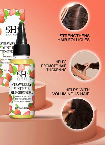 Strawberry Hair Growth Oil Hair Care Essence Repair Hairs Damaged Care Treatment Strengthening Moisturizing Oil Anti Hair loss