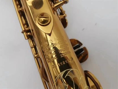 Bb Soprano Saxophone  Plated Brass Professional Woodwind Instrument B Flat Sax With Case Musical Instrument Accessories