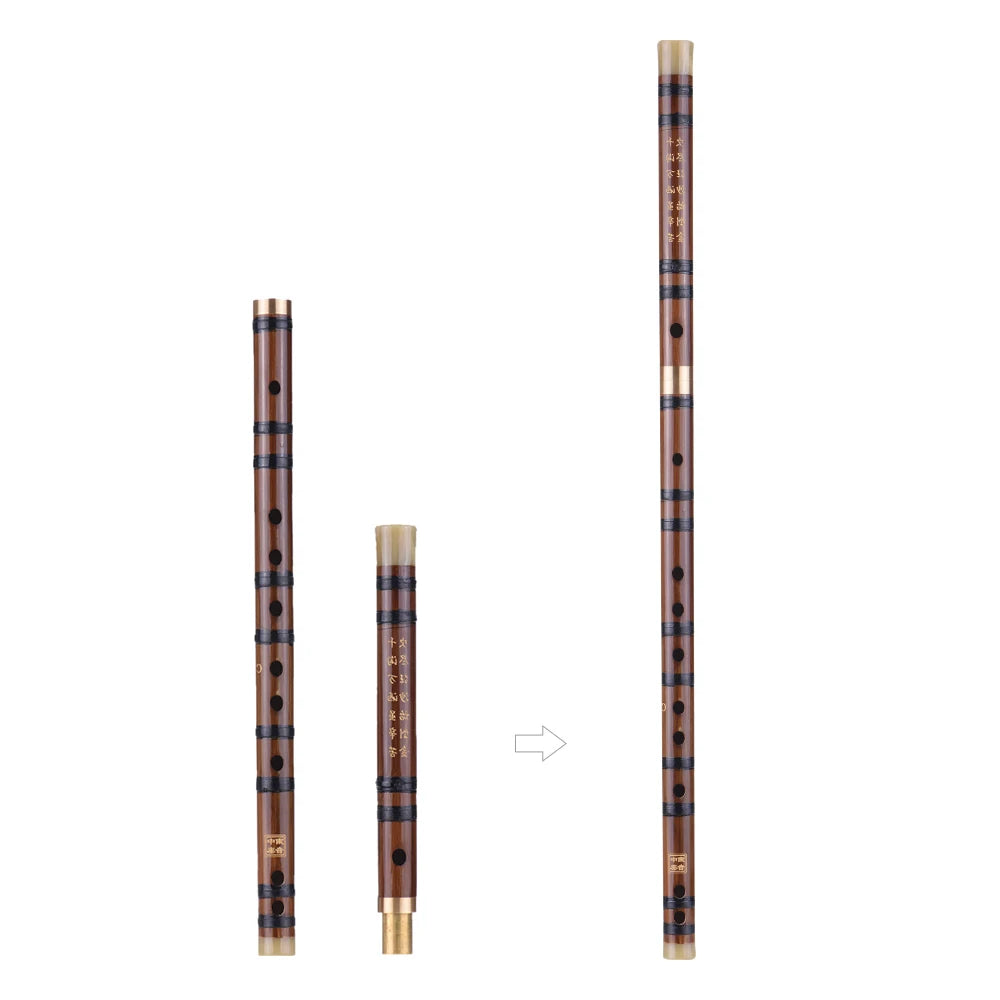 Pluggable Bitter Bamboo Flute Dizi Traditional Handmade Chinese Musical Woodwind Instrument Key C/D/G Professional Performance