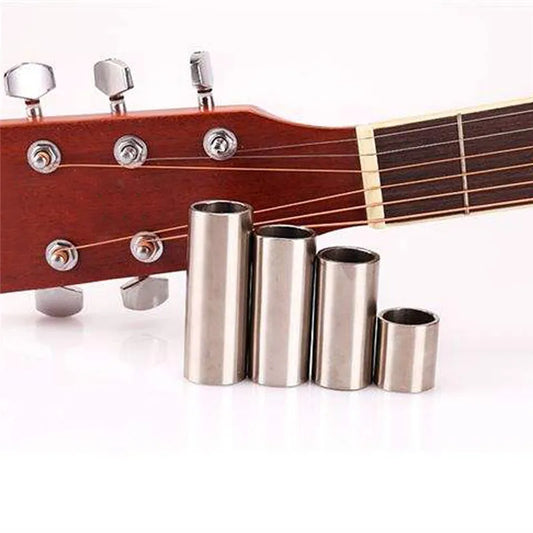 Stainless Steel Metal Guitar Slide Slider Finger Knuck String Slides Tone For Guitar String Instruments Accessories