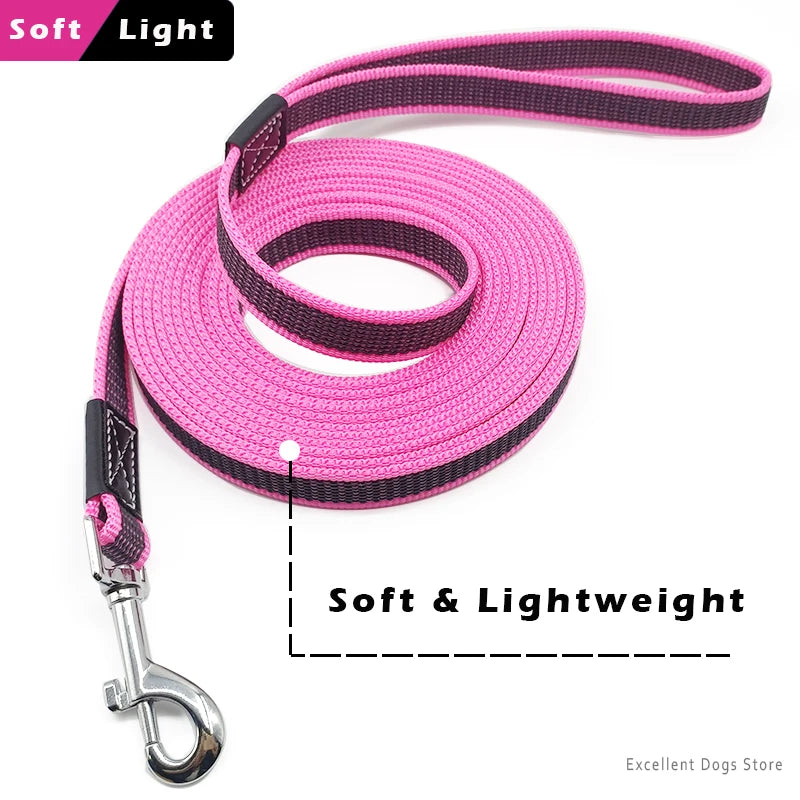 Non Slip Dog Leash 2M 3M 5M 10M Small Big Pet Soft Light Lead Rope Black Traction Long Leashes 10 5 3 2 Meters Cat Accessories