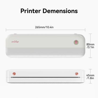 PeriPage P40 Portable Thermal Printer Wireless Inkless Mobile Printer For Travel Office School Home IOS & Android 203 Dpi