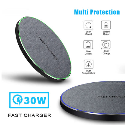 Wireless Charger Pad for Samsung Galaxy S24 S23 S22 USB C Fast Wireless Induction Charging Station for iPhone 15 14 13 12 ProMax