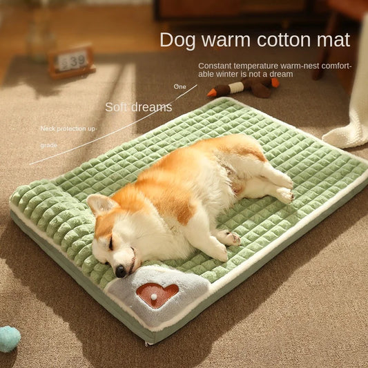 Super Cozy Pet Bed for Large Dogs, Removable and Washable Winter Dog Cushion with Fluffy Warm Nest Cat and Dog Sleeping Dog Beds