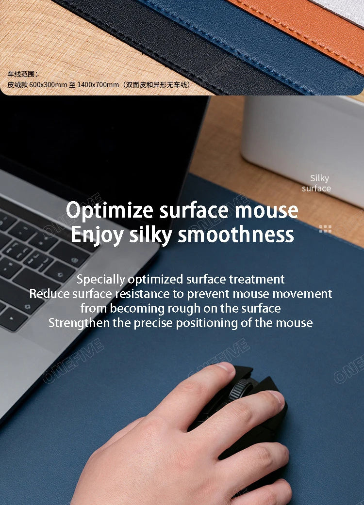 Mouse Pad Large Size Office Desk Protector Mat PU Leather Waterproof Desktop Keyboard Desk Pad Gaming Mousepad PC Accessories