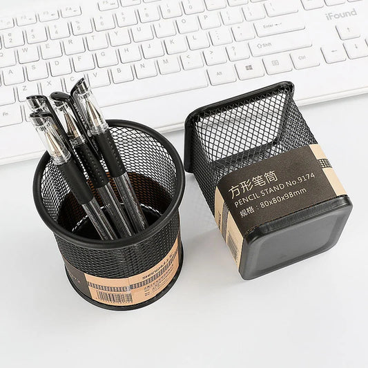 Pen Holder Office Desk Metal Mesh Pen Stand Pencil Stationery Organizer Stand Storage Pencil Cup Desk Supplies Pencil Holder