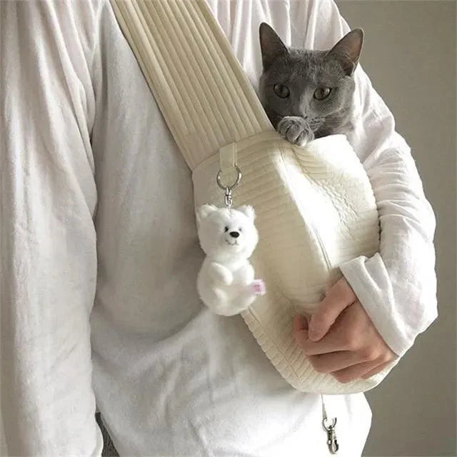 Portable Pet Bag Comfort Breathable cat One Shoulder Bag Outdoor Travel dog Crossbody Bags cat Canvas Sling Carrier pet Supplies