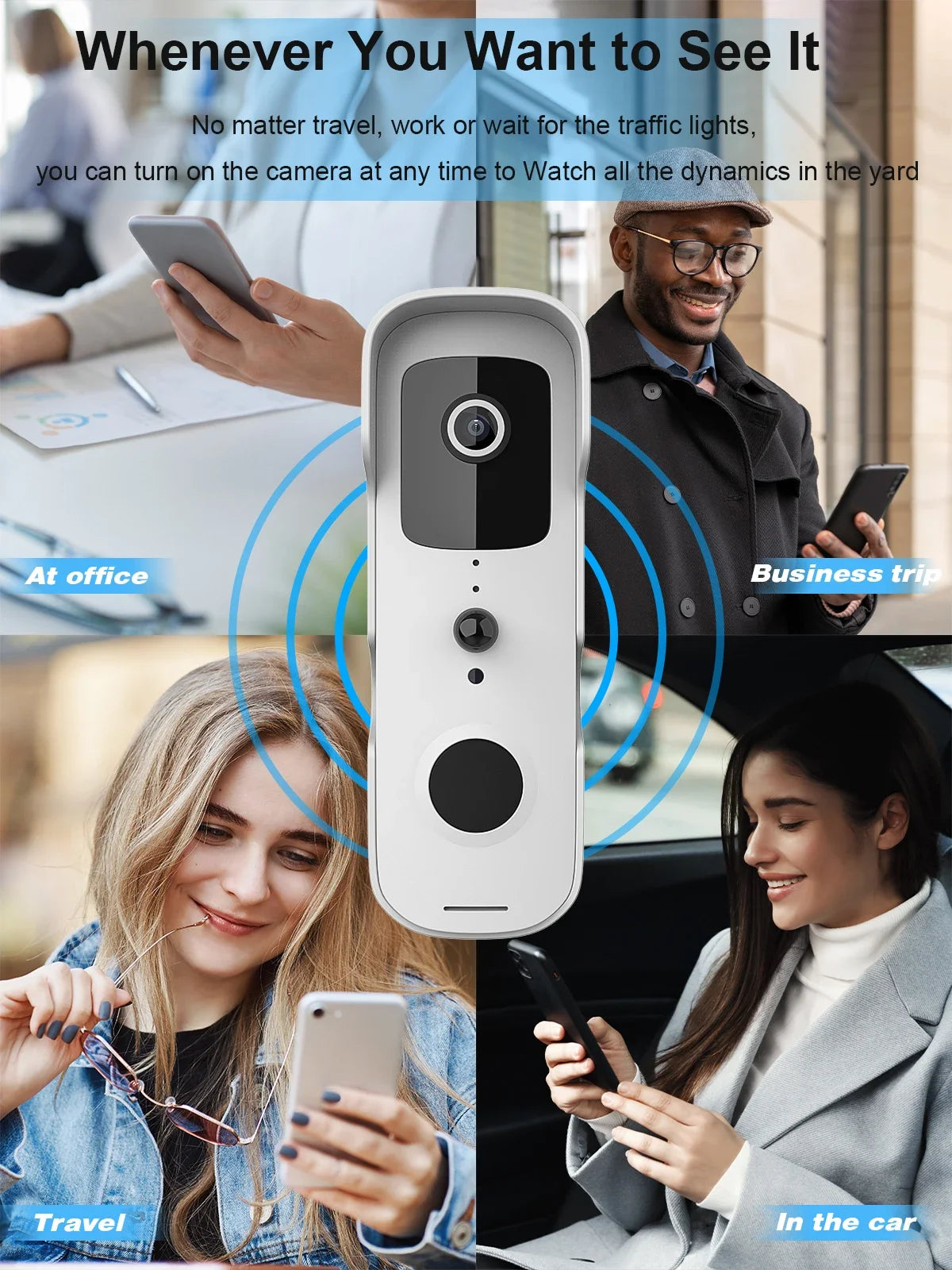 Tuya Smart Video Doorbell Waterproof Night Vision Home Security 1080P Full HD Camera Digital Visual Intercom WIFI Tuya Door Bell