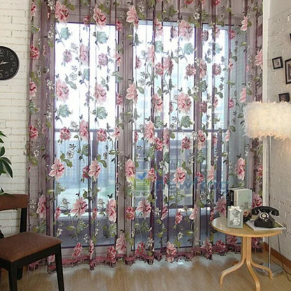 3D Treatments Panel Draperies Window Curtains Beige Purple Tulle For Luxury Sheer For Kitchen Living Room The Bedroom