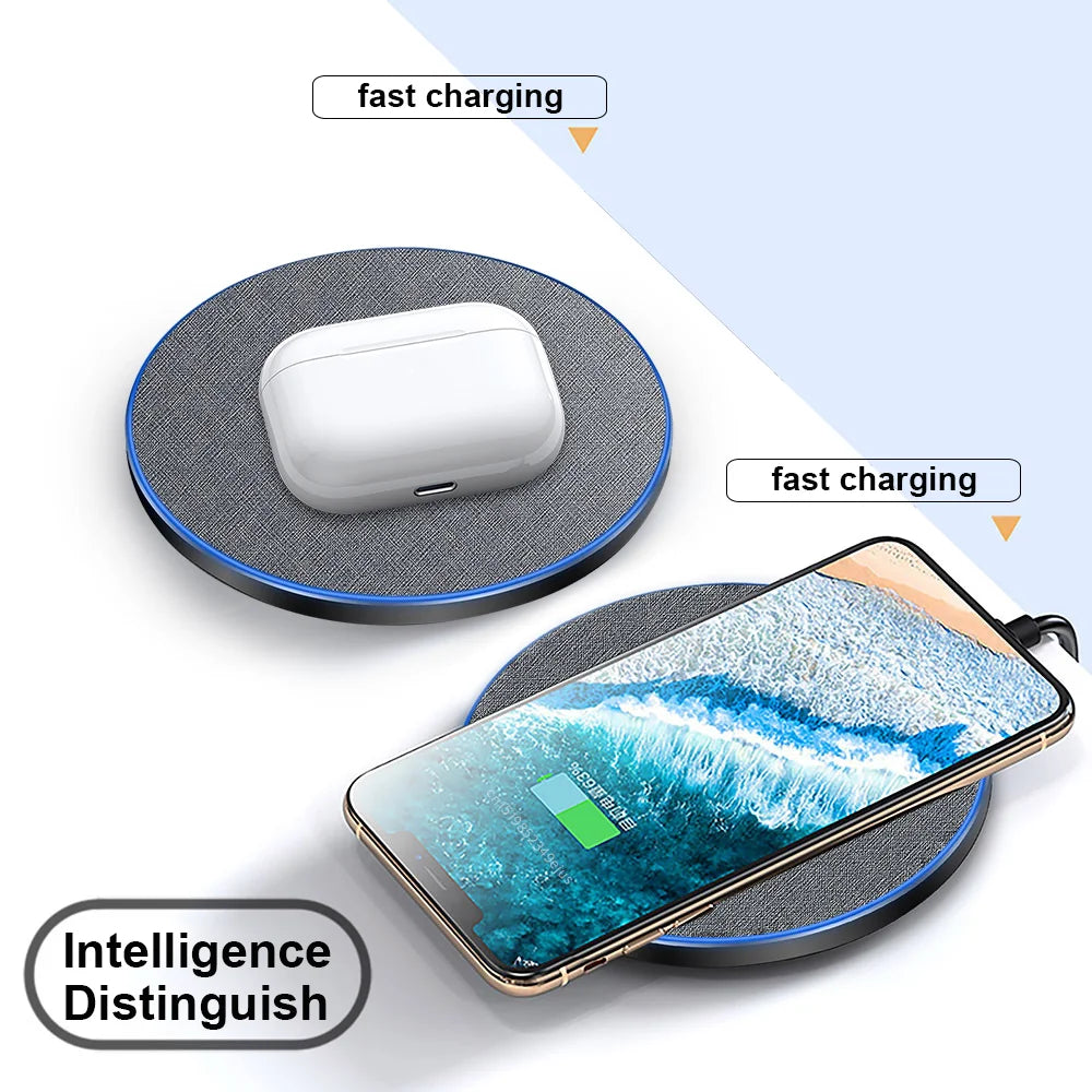 Wireless Charger Pad for Samsung Galaxy S24 S23 S22 USB C Fast Wireless Induction Charging Station for iPhone 15 14 13 12 ProMax