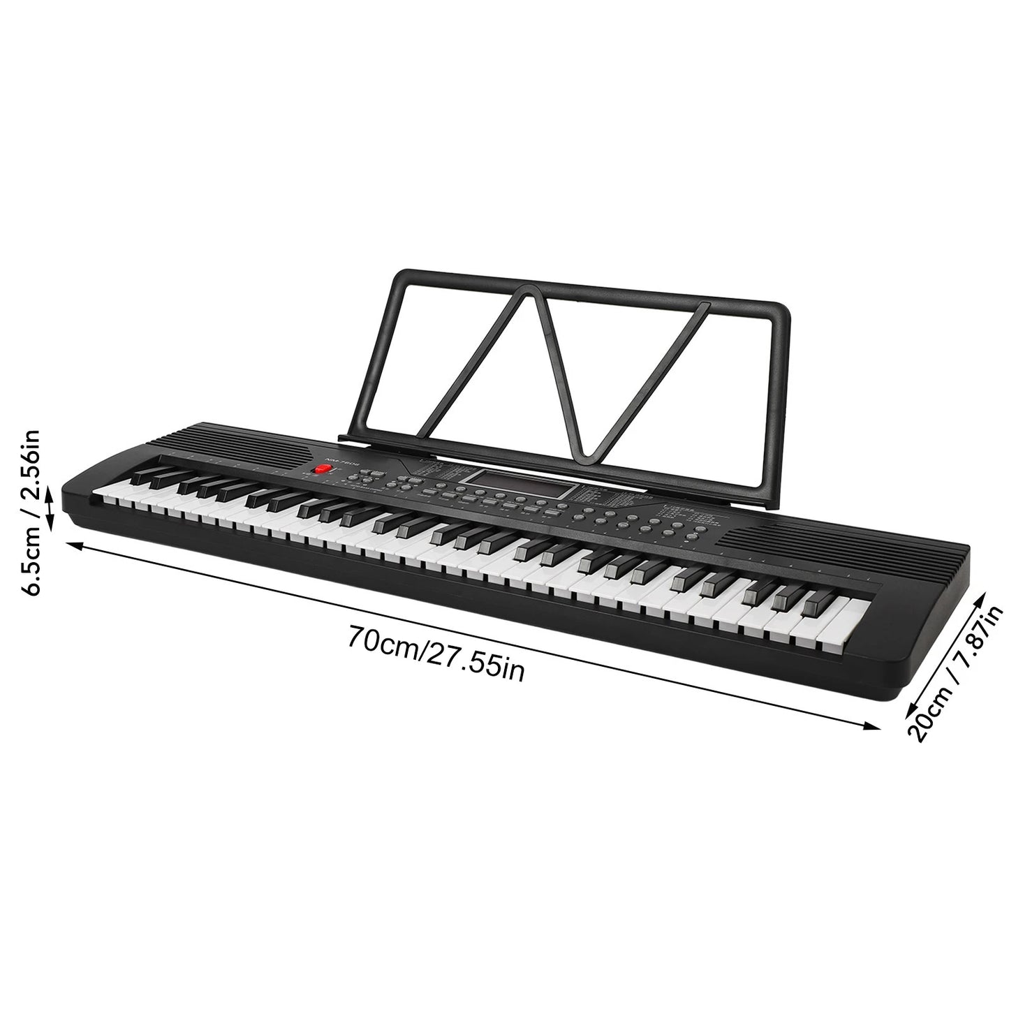 Electric Keyboard Piano Plastic Professional Electric Piano with Microphone Audio Cable Sheet Music Stand for Beginner