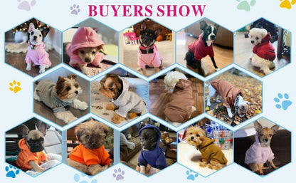 Dog Winter Hooded Sweatshirt for Small and Medium Doggy Pet Coat Puppy Cat Jacket Clothes Chihuahuas French Bulldog Costume